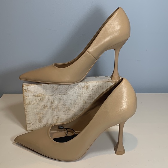 Zara Nude Pointed Toe Heels NWT - Picture 6 of 8